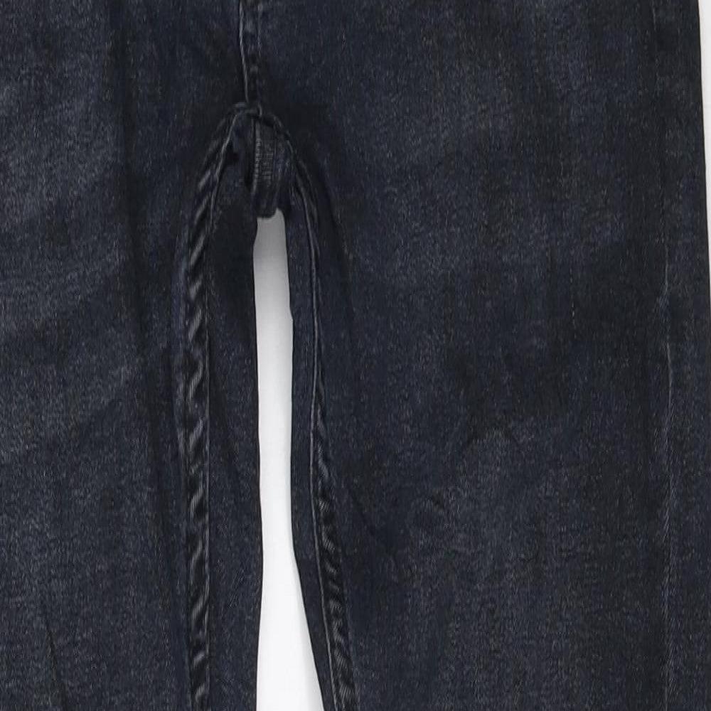 Topman Mens Blue Cotton Skinny Jeans Size 30 in L30 in Regular Zip