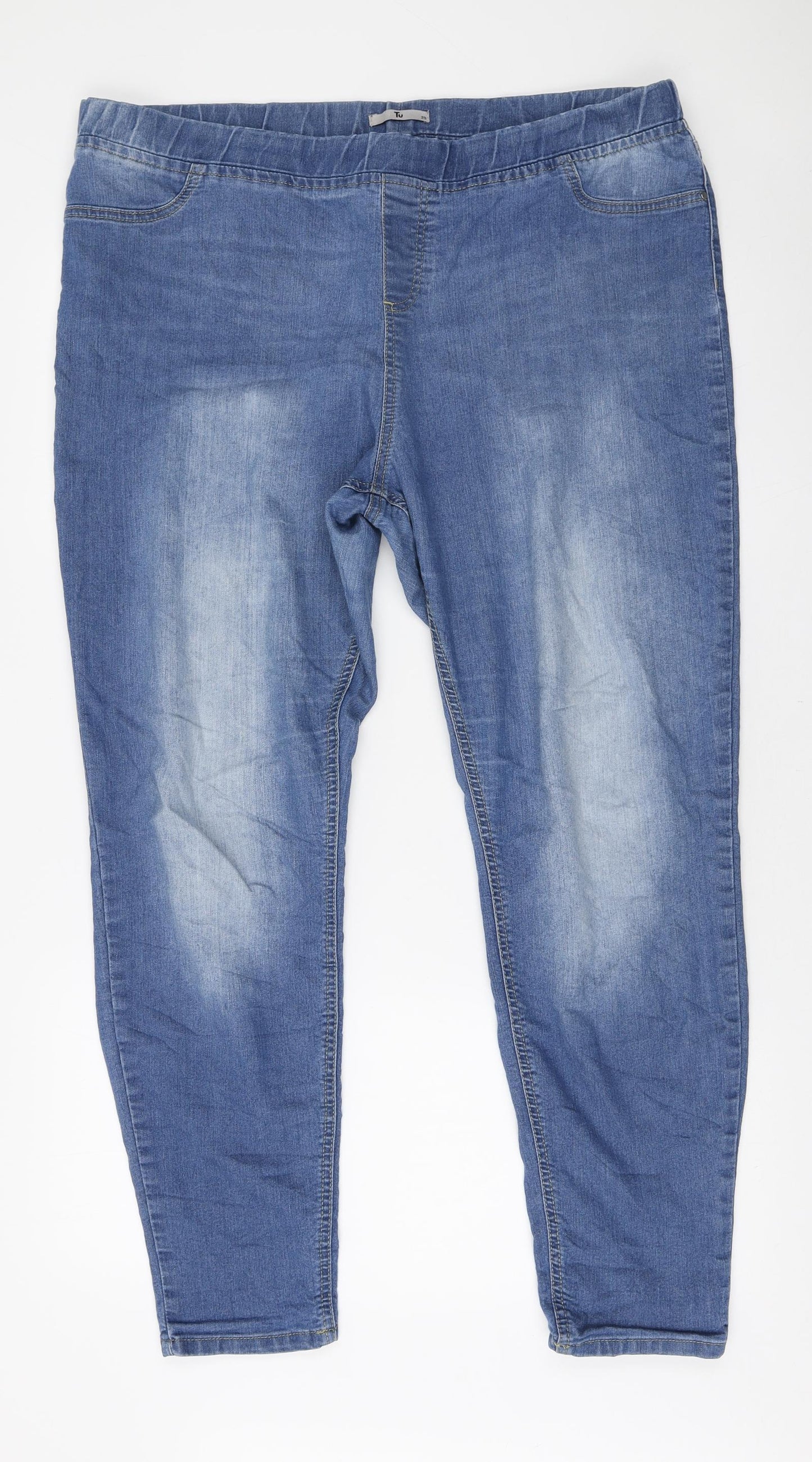 TU Womens Blue Polyester Skinny Jeans Size 20 L29 in Regular