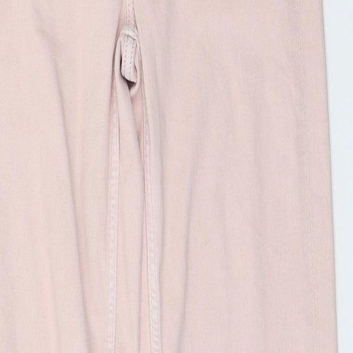 Marks and Spencer Mens Pink Cotton Straight Jeans Size 60 L30 in Regular Zip