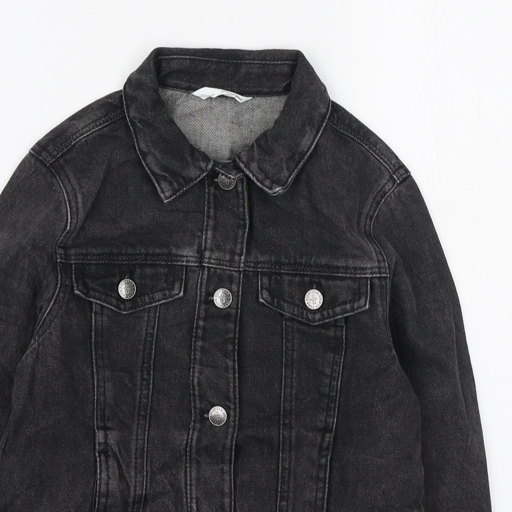 Marks and Spencer Boys Black Jacket Size 8-9 Years Button