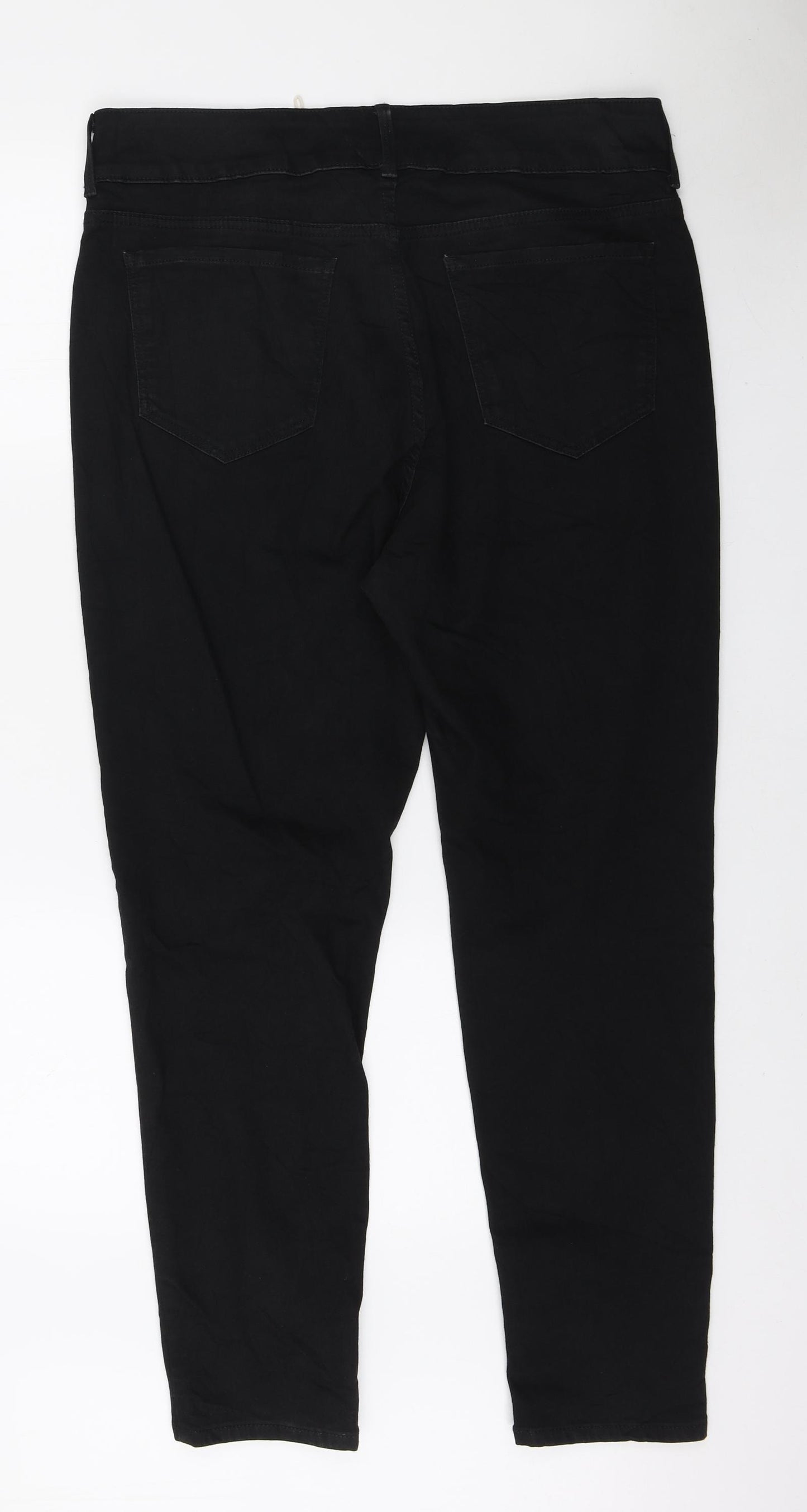 Per Una Womens Black Polyester Skinny Jeans Size 18 L28 in Regular Zip
