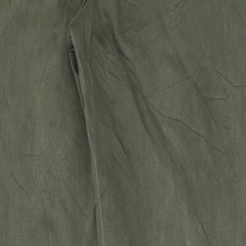 Lands' End Womens Green Cotton Straight Jeans Size 12 L27 in Regular Zip