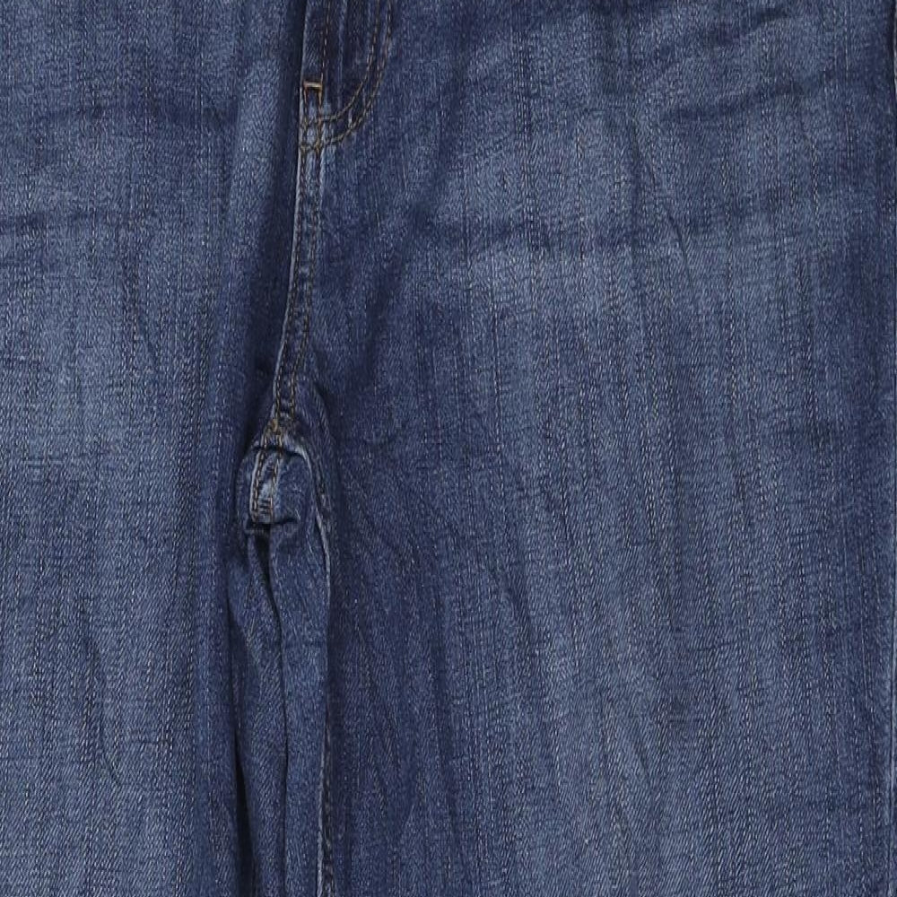 Marks and Spencer Womens Blue Lyocell Boyfriend Jeans Size 18 L28 in Regular Zip