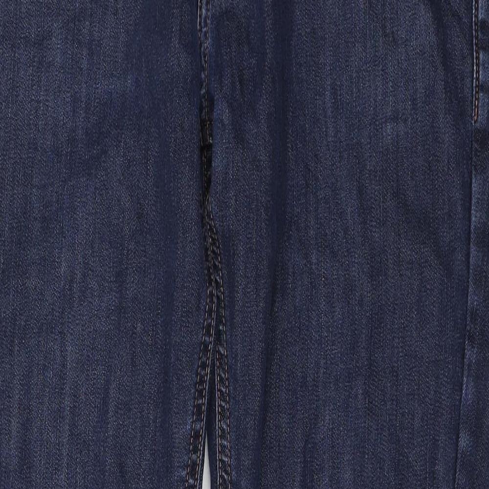 Signature by Levi Strauss & Co. Mens Blue Polyester Straight Jeans Size 32 in L32 in Regular Zip