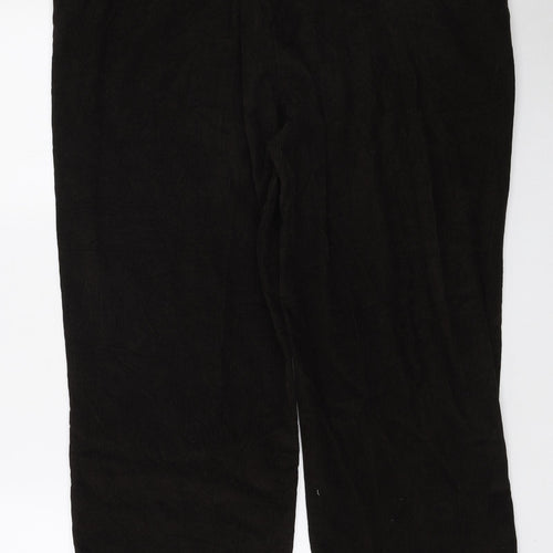 Marks and Spencer Mens Brown Cotton Chino Trousers Size 42 in L32 in Regular Zip