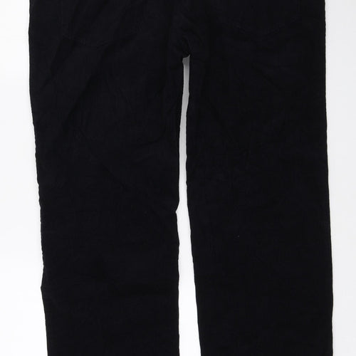 Marks and Spencer Mens Blue Cotton Straight Jeans Size 42 in L33 in Regular Zip