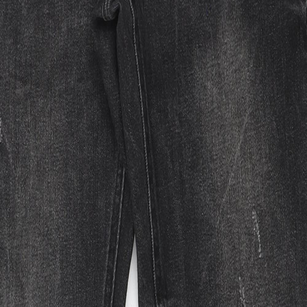 Zara Mens Black Cotton Skinny Jeans Size 30 in L32 in Regular Zip