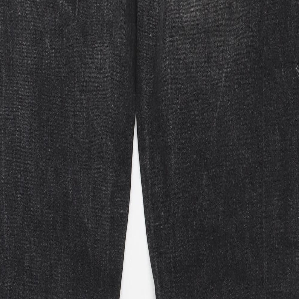 Zara Mens Black Cotton Skinny Jeans Size 30 in L32 in Regular Zip