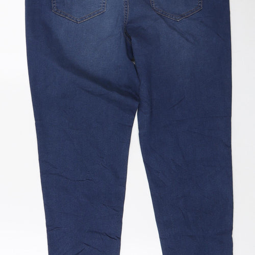 Marks and Spencer Womens Blue Polyester Jegging Jeans Size 16 L27 in Regular