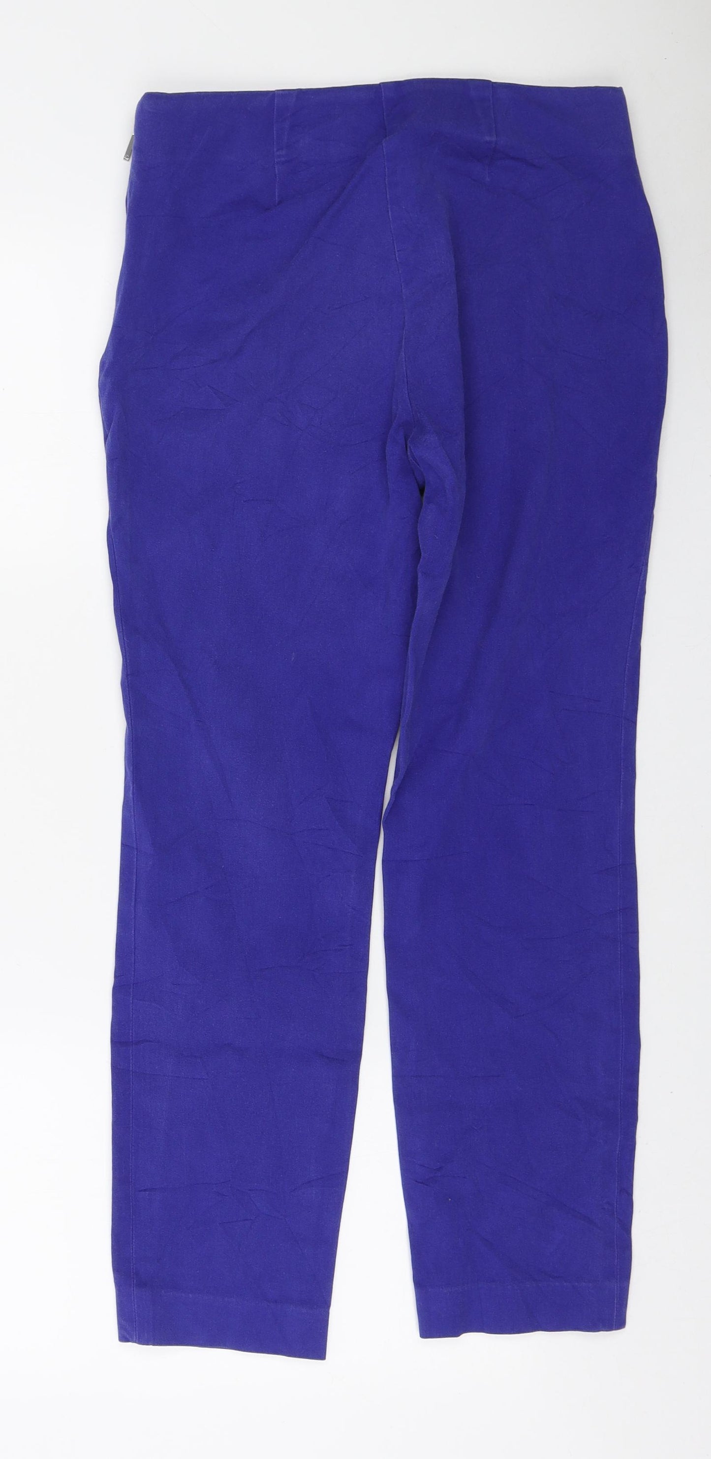 Ralph Lauren Womens Purple Viscose Trousers Size 8 L26 in Regular Zip