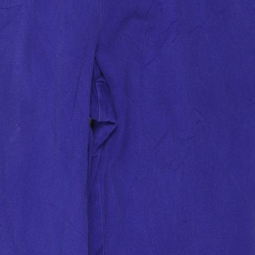 Ralph Lauren Womens Purple Viscose Trousers Size 8 L26 in Regular Zip