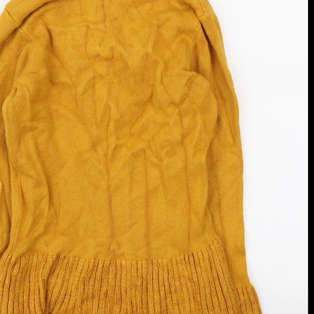 Roman Womens Yellow Collared Acrylic Pullover Jumper Size 12
