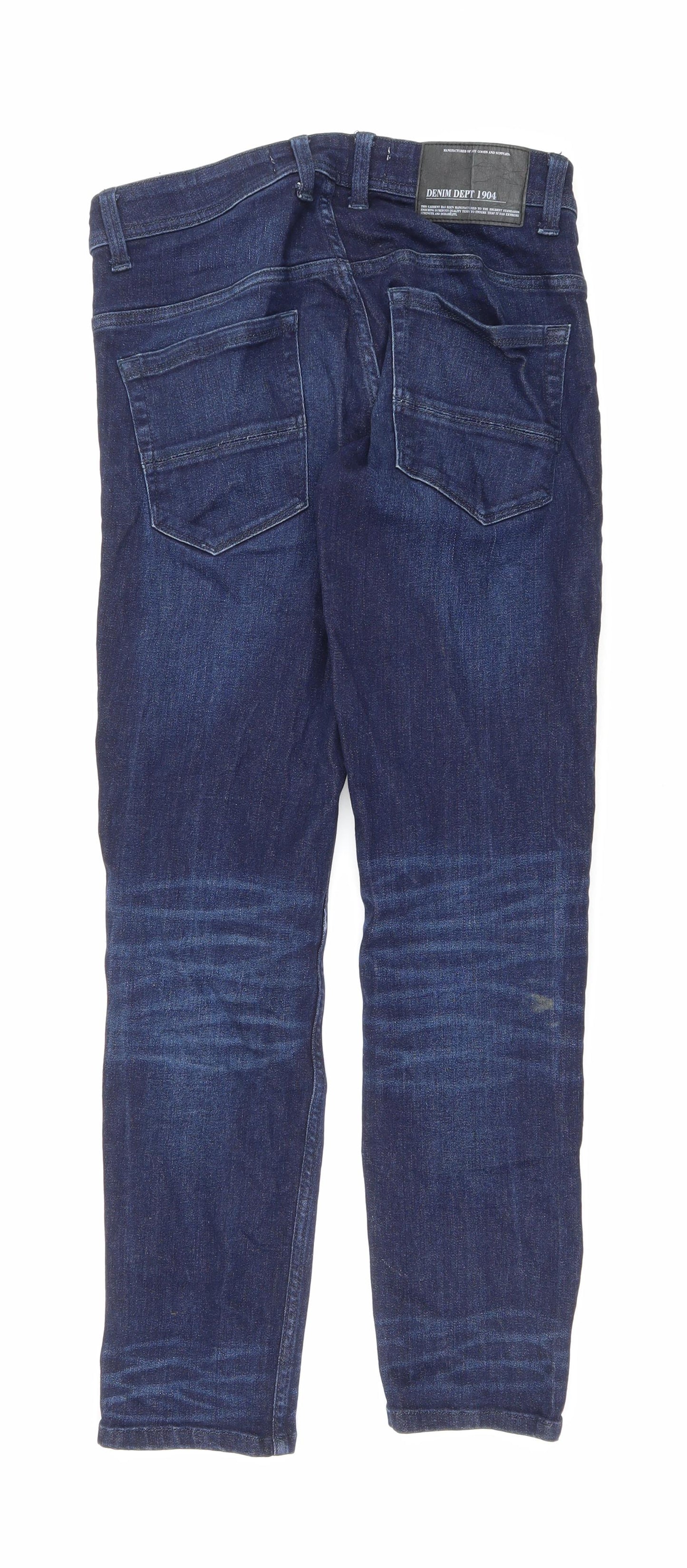 Burton Mens Blue Cotton Straight Jeans Size 28 in L28 in Regular Zip