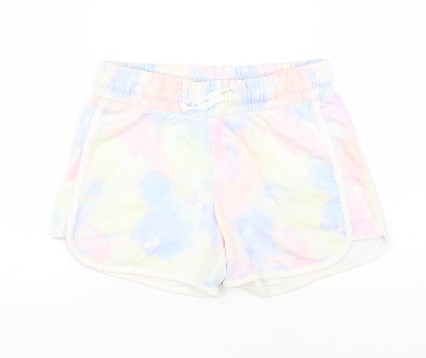F&F Girls Multicoloured Cotton Sweat Shorts Size 11-12 Years Regular Drawstring