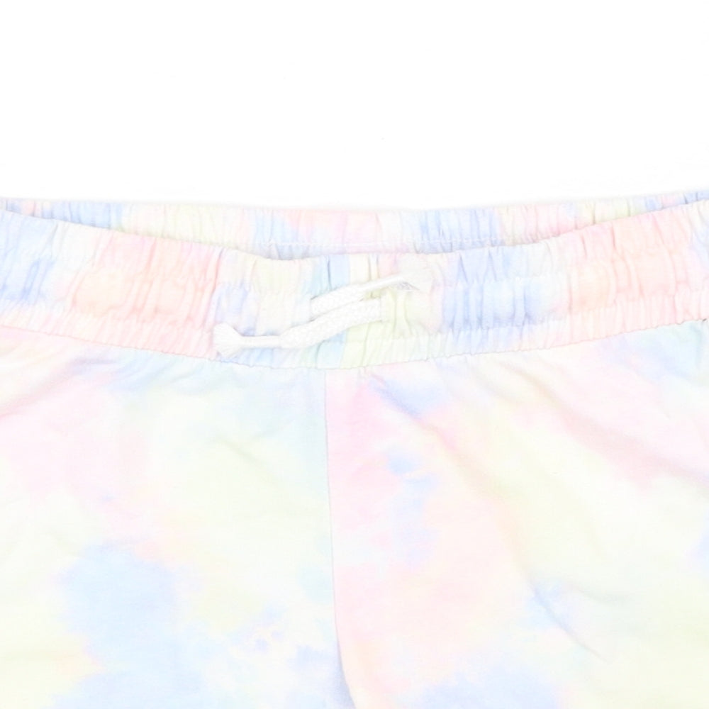 F&F Girls Multicoloured Cotton Sweat Shorts Size 11-12 Years Regular Drawstring