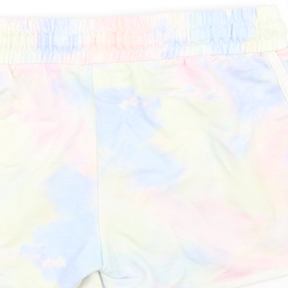 F&F Girls Multicoloured Cotton Sweat Shorts Size 11-12 Years Regular Drawstring