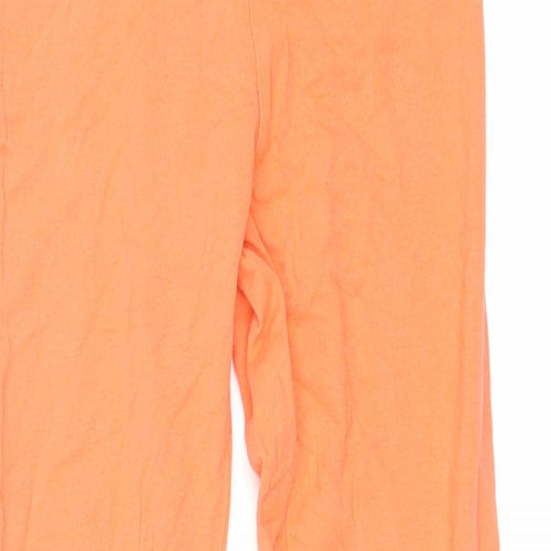 H&M Girls Orange Cotton Jogger Trousers Size 8-9 Years Regular Drawstring - Leggings Love