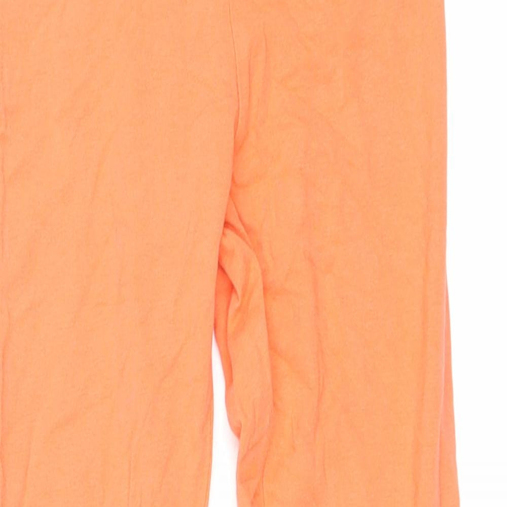 H&M Girls Orange Cotton Jogger Trousers Size 8-9 Years Regular Drawstring - Leggings Love