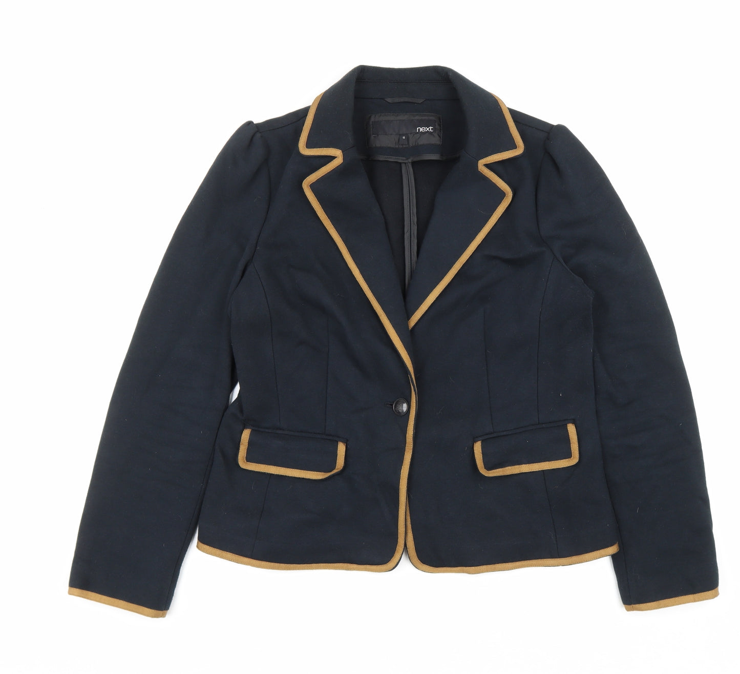 NEXT Womens Blue Cotton Jacket Blazer Size 16