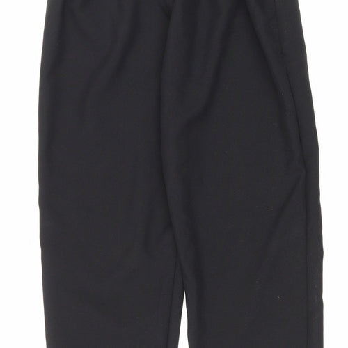Preworn Womens Black Polyester Carrot Trousers Size 10 L24 in Regular Drawstring