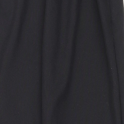 Preworn Womens Black Polyester Carrot Trousers Size 10 L24 in Regular Drawstring