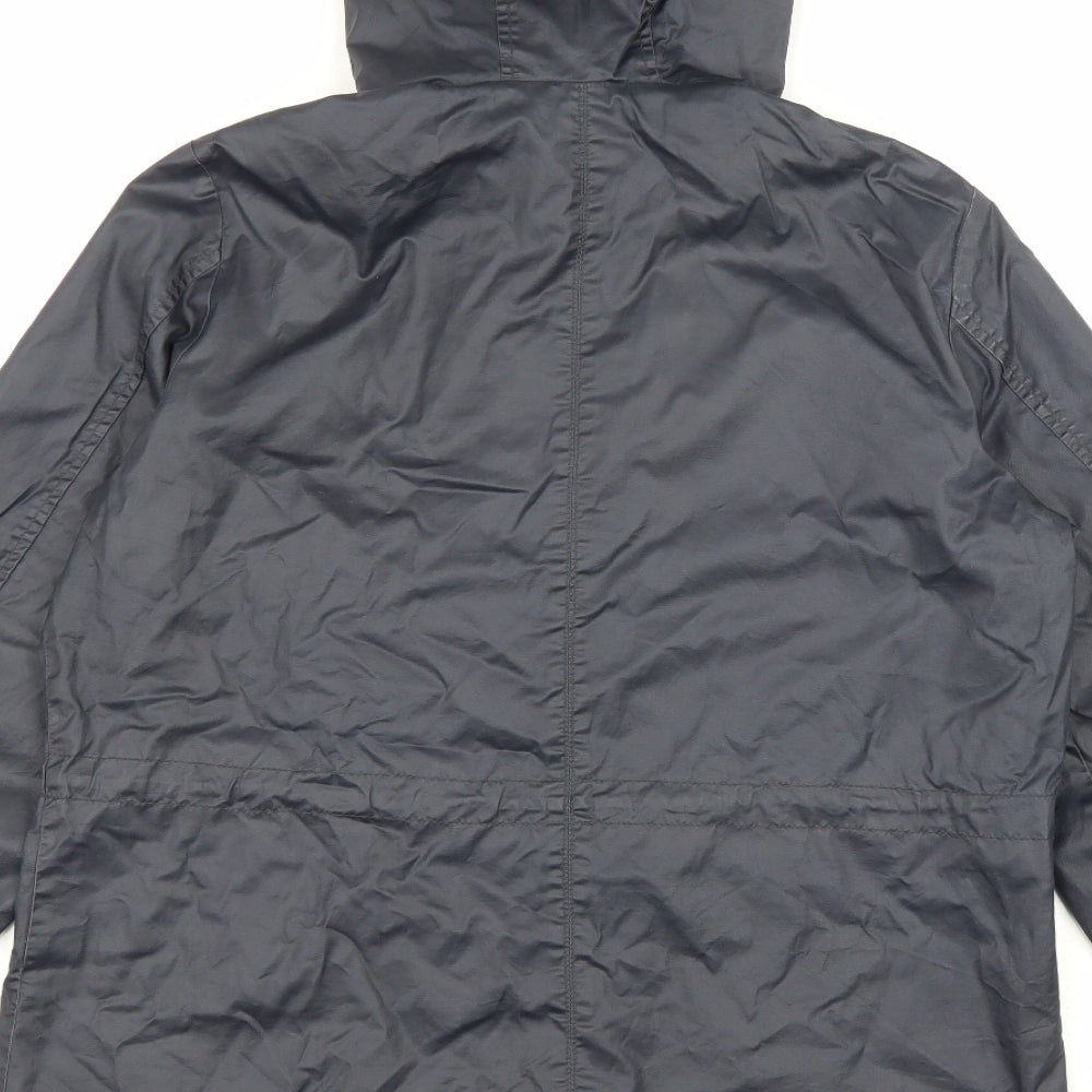 TU Womens Black Anorak Coat Size 14 Zip