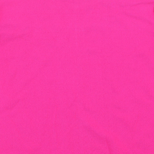 Sky Womens Pink Viscose Basic T-Shirt Size 4 Round Neck