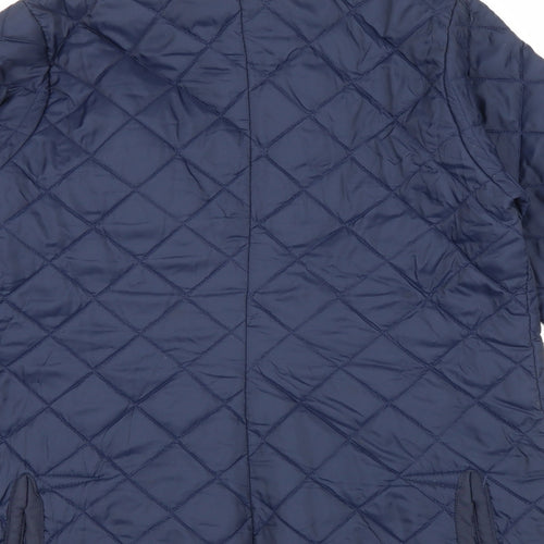 Lavenham Womens Blue Quilted Coat Size 16 Snap