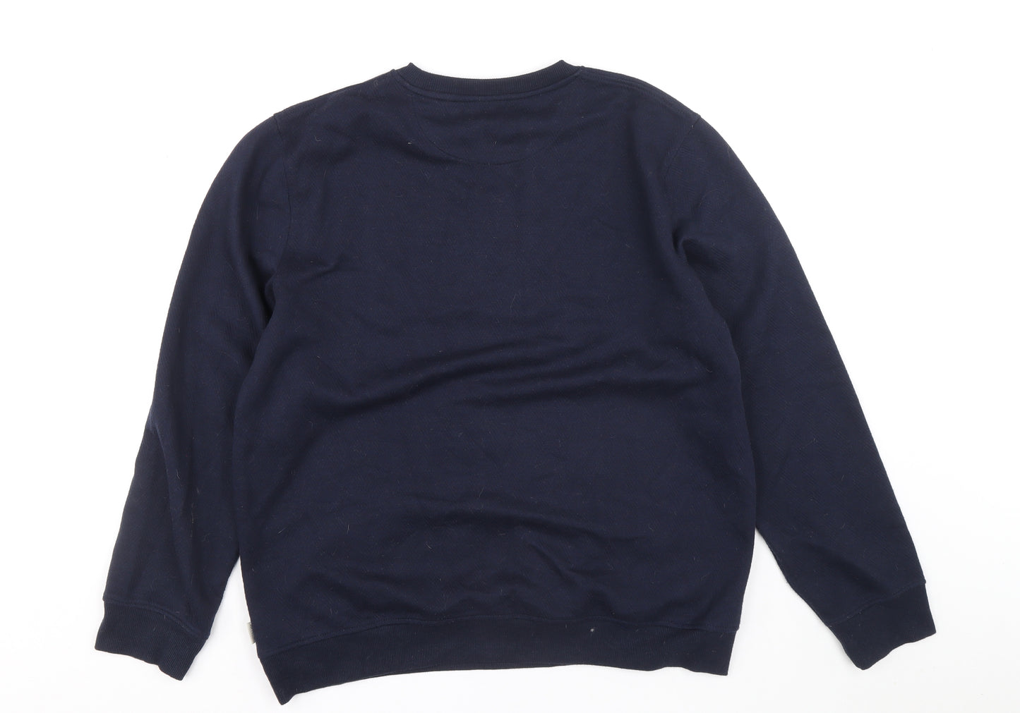 Easy Mens Blue Polyester Pullover Sweatshirt Size L