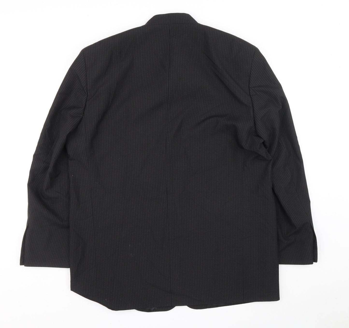Classics Mens Black Striped Jacket Blazer Size M Button - Pin striped