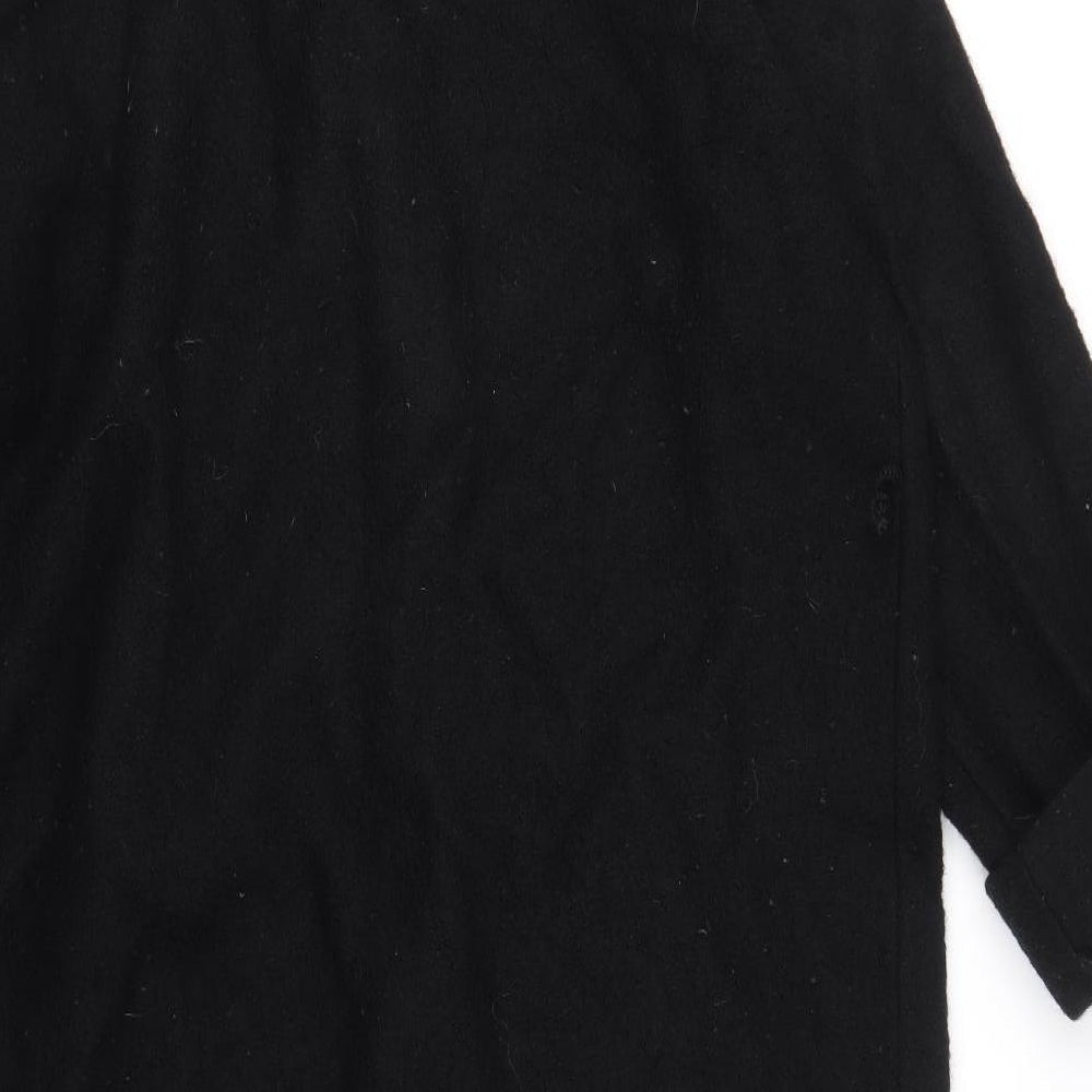 Jessica Holbrook Womens Black Overcoat Coat Size L Button