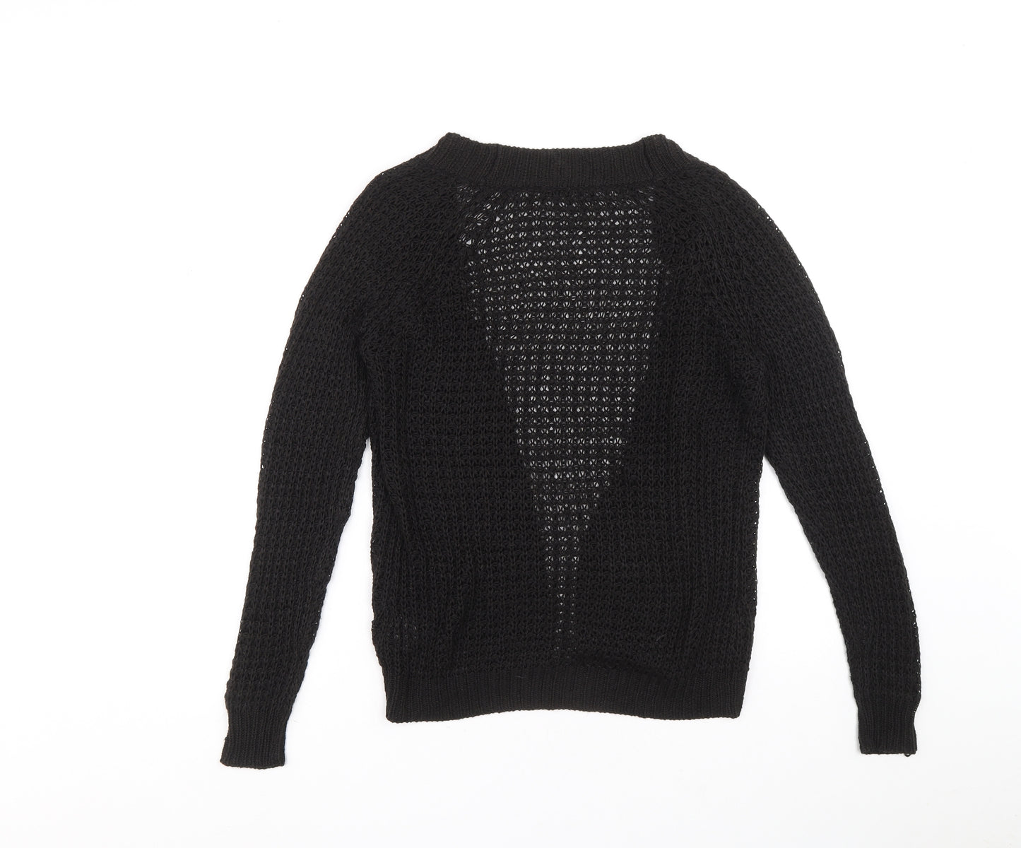 Select Womens Black V-Neck Viscose Cardigan Jumper Size 10