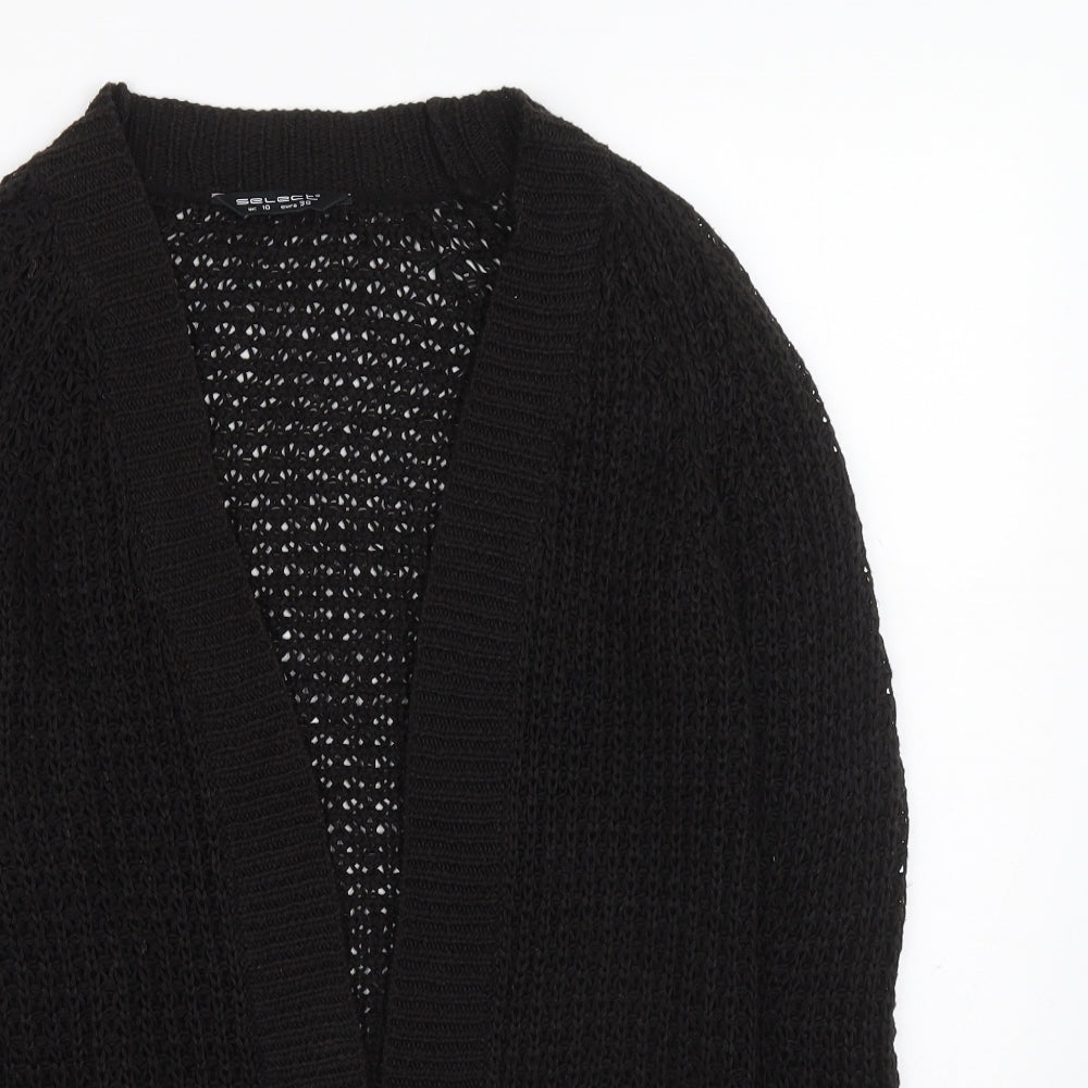 Select Womens Black V-Neck Viscose Cardigan Jumper Size 10