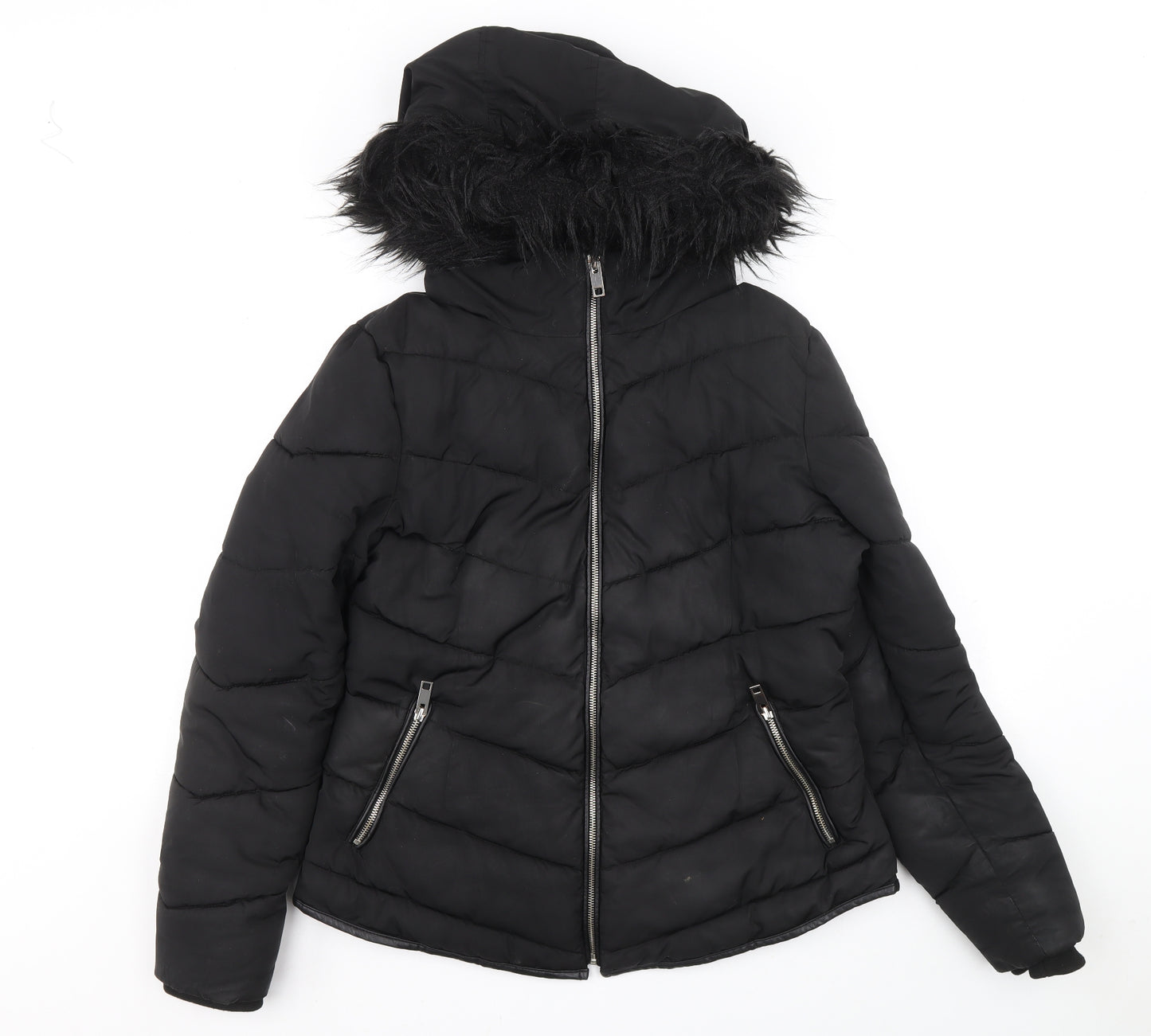 Atmosphere Womens Beige Quilted Coat Size 14 Zip