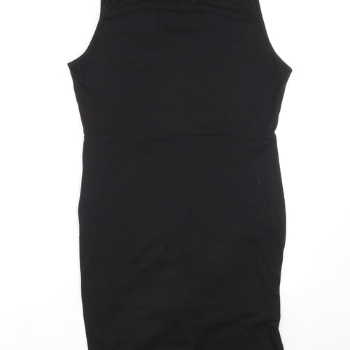 SHIEN Womens Black Polyester Pencil Dress Size XL V-Neck Button