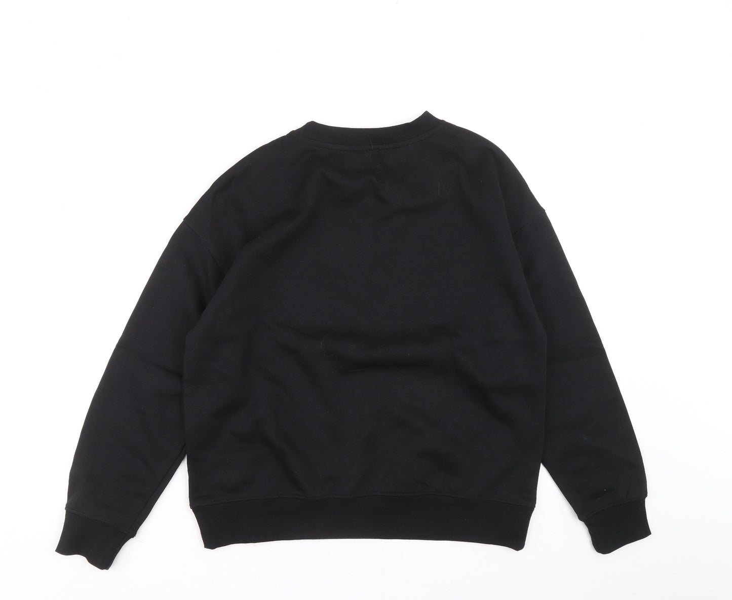 Preworn Womens Black Polyester Pullover Sweatshirt Size 10 Pullover