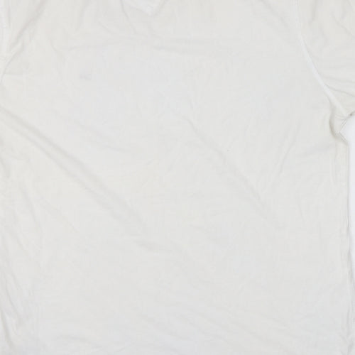 Tommy Hilfiger Mens White Cotton T-Shirt Size XL Round Neck