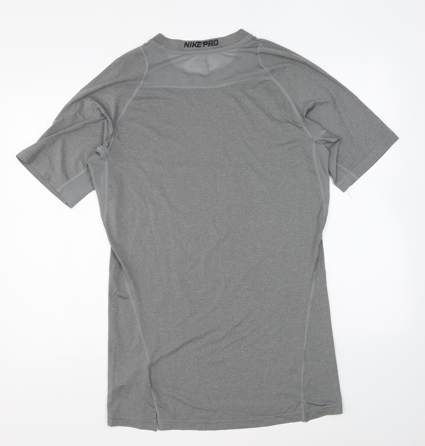 Nike Mens Grey Polyester Basic T-Shirt Size 2XL Round Neck Pullover