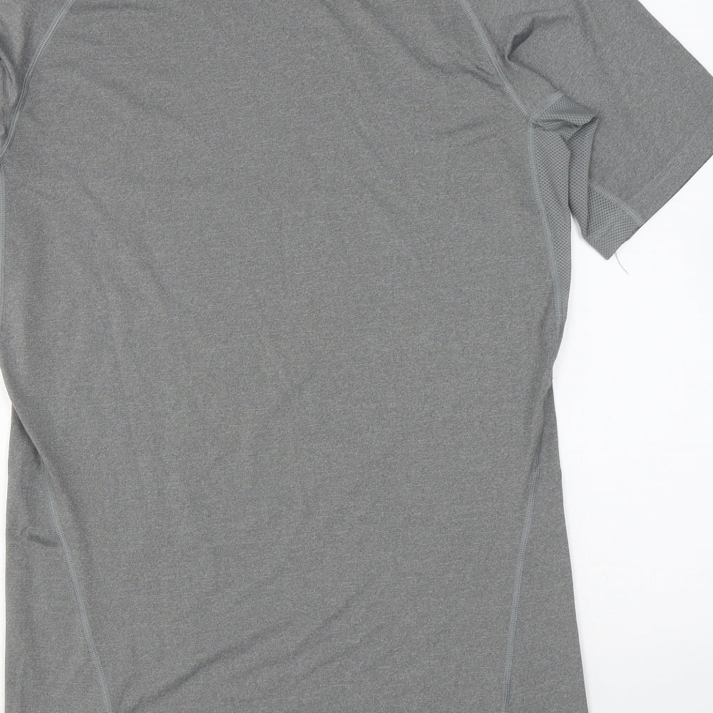 Nike Mens Grey Polyester Basic T-Shirt Size 2XL Round Neck Pullover