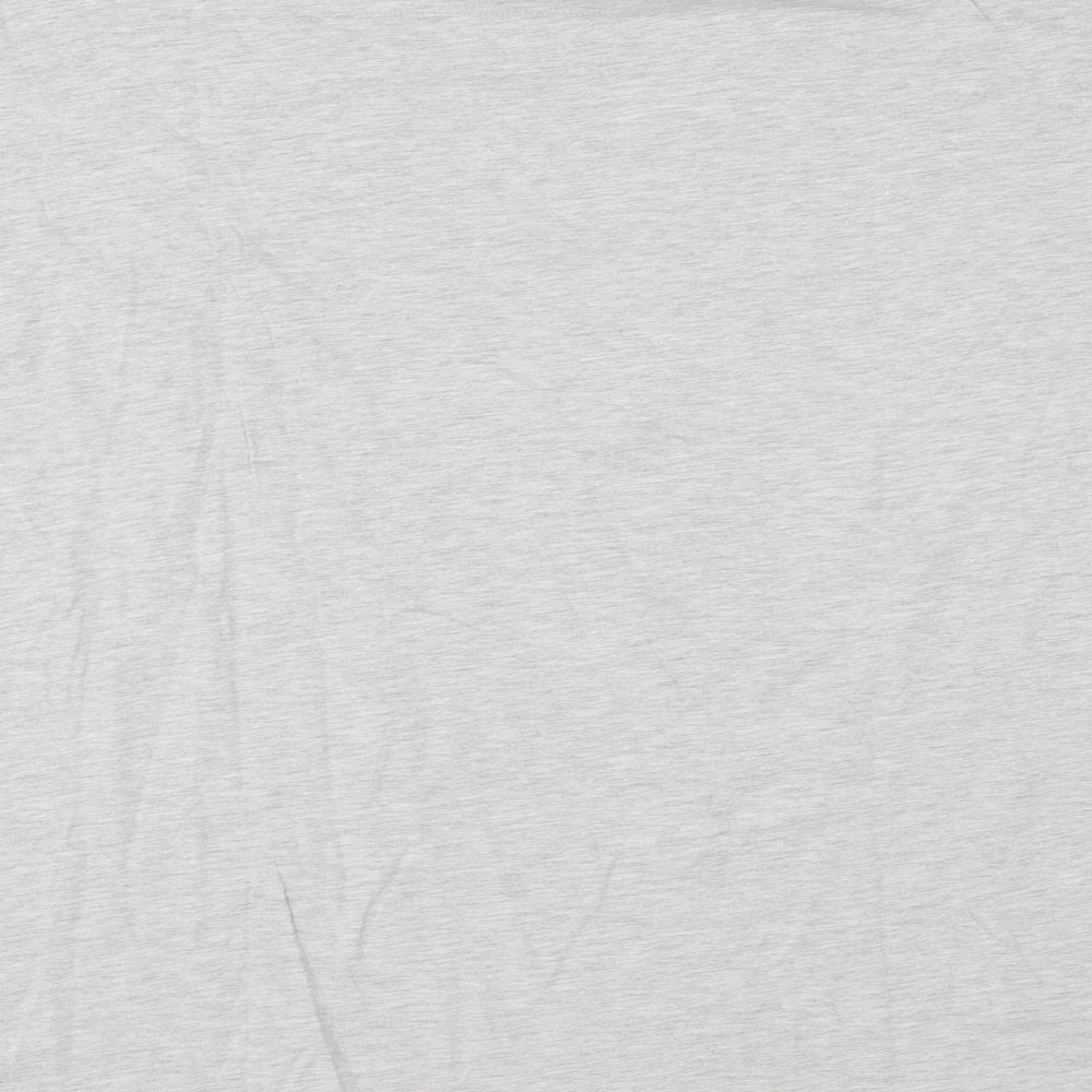 George Mens Grey Cotton T-Shirt Size 2XL Round Neck