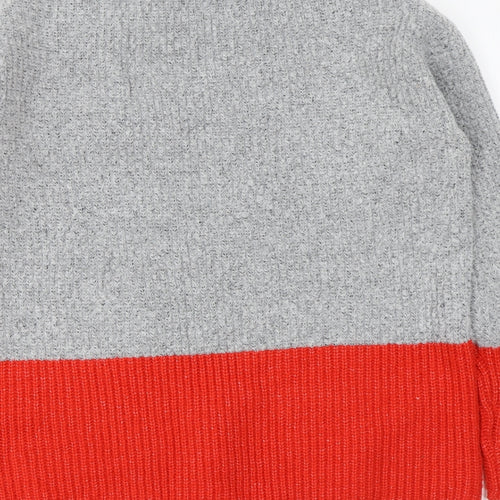 Primark Womens Grey Round Neck Acrylic Pullover Jumper Size M