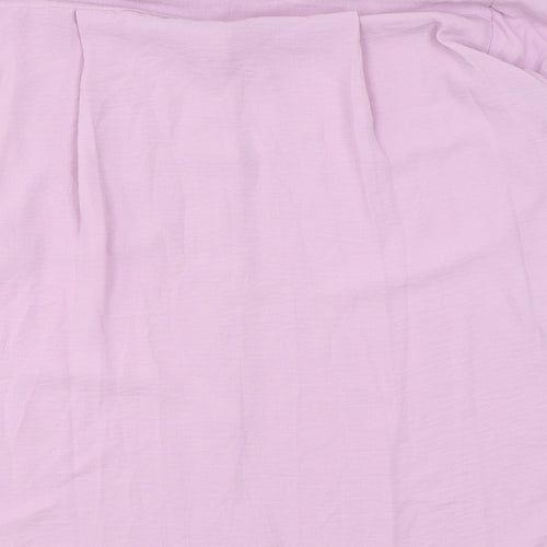 Papaya Womens Pink Polyester Basic Button-Up Size 12 Collared