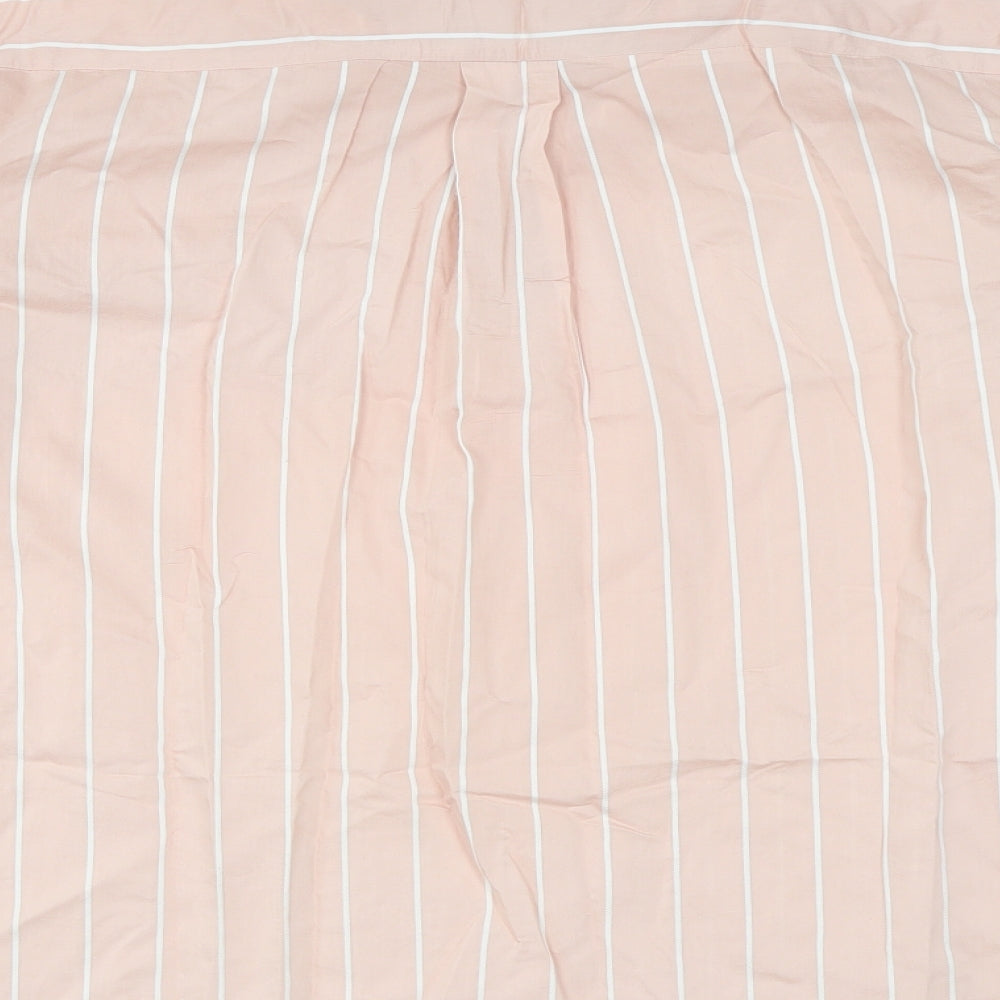 New Look Womens Pink Striped Viscose Basic Blouse Size 18 Collared