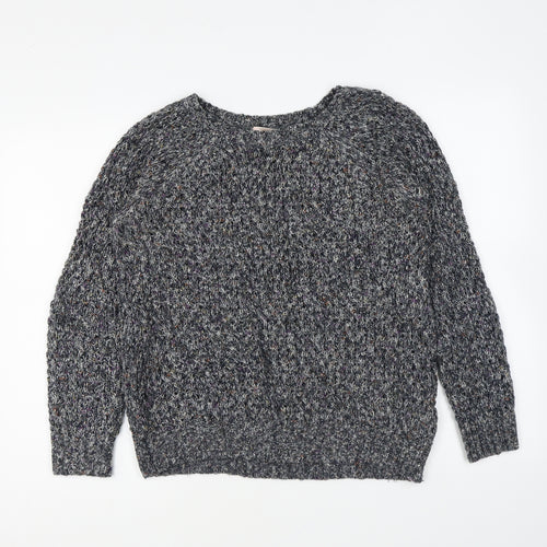 FOREVER 21 Womens Blue Round Neck Acrylic Pullover Jumper Size L