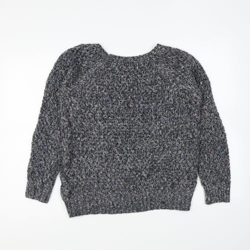 FOREVER 21 Womens Blue Round Neck Acrylic Pullover Jumper Size L
