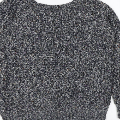 FOREVER 21 Womens Blue Round Neck Acrylic Pullover Jumper Size L