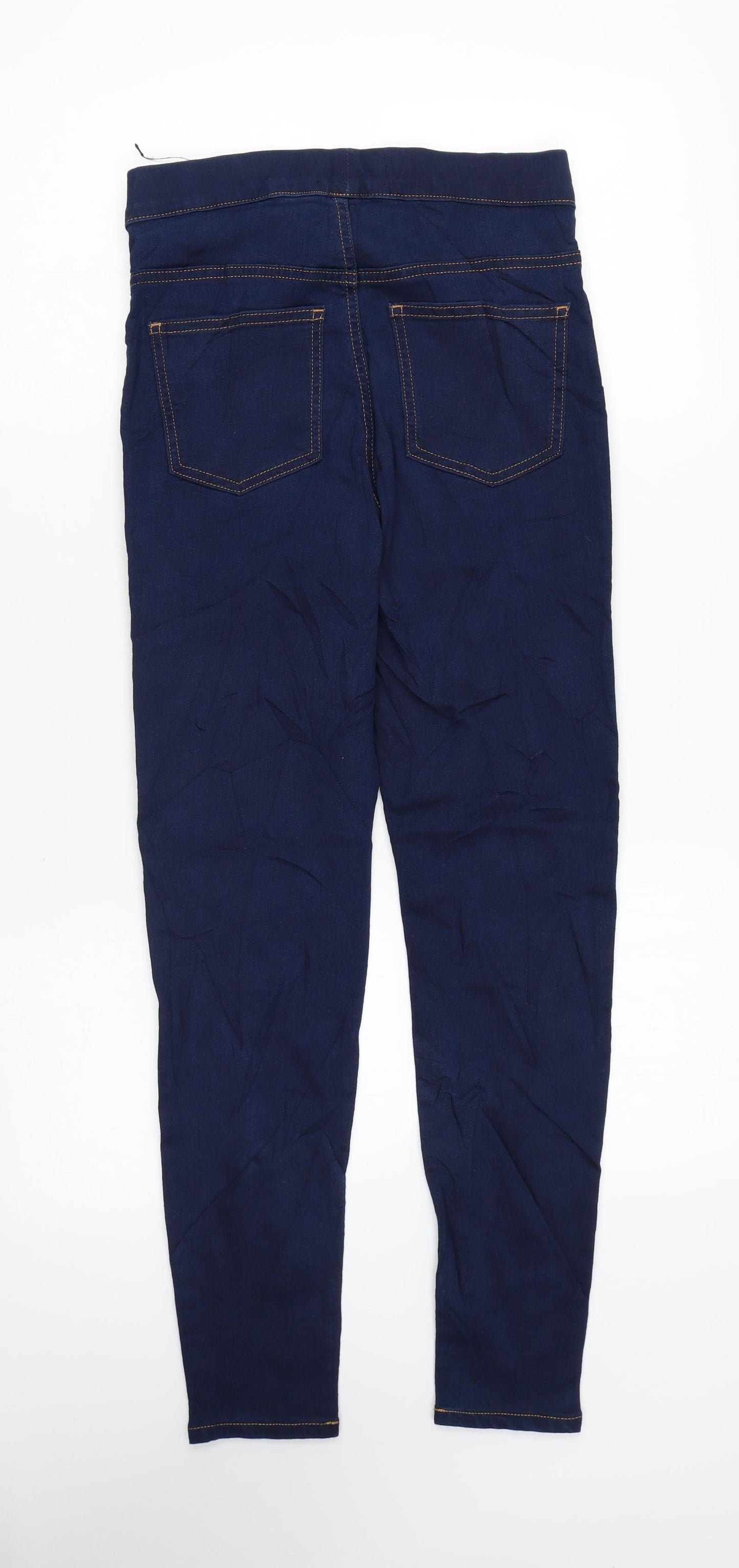 Marks and Spencer Womens Blue Cotton Jegging Leggings Size 8 L27 in