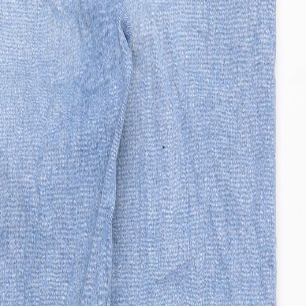 Topshop Womens Blue Cotton Skinny Jeans Size 26 in L32 in Regular Zip