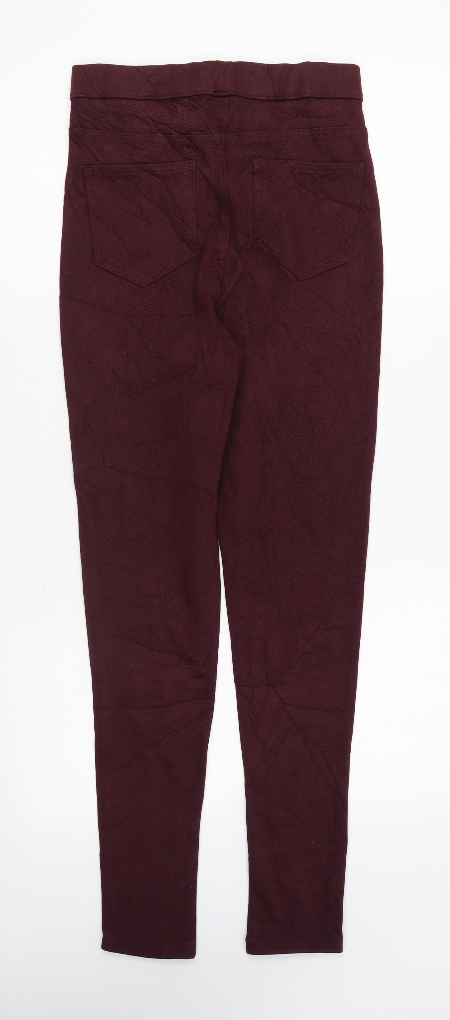 Marks and Spencer Womens Purple Cotton Jegging Leggings Size 8 L27 in