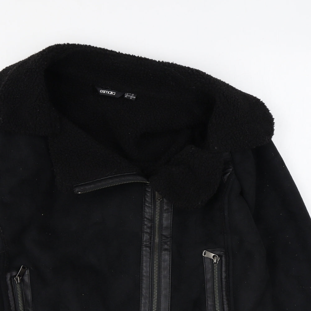 ESMARA Womens Black Jacket Size 16 Zip